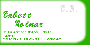 babett molnar business card